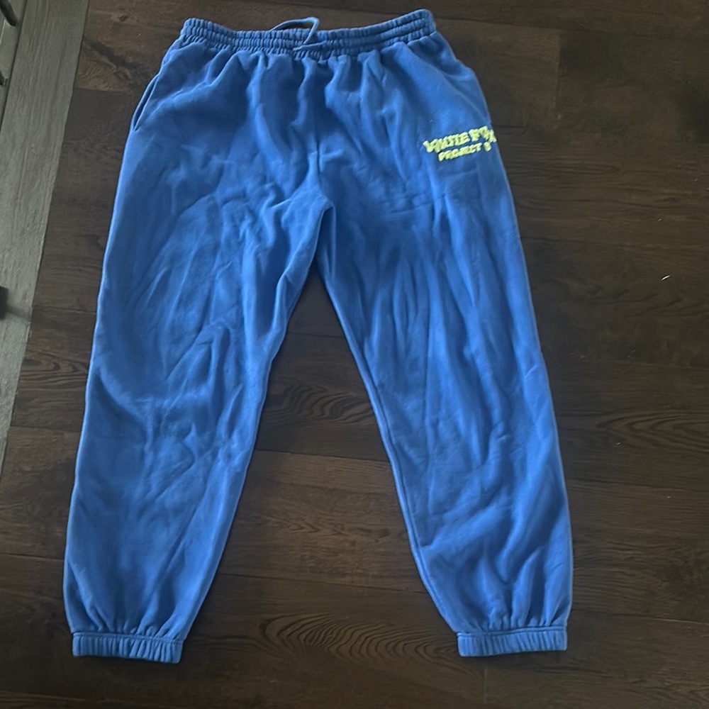 White Fox Blue Track Pants - Project 5